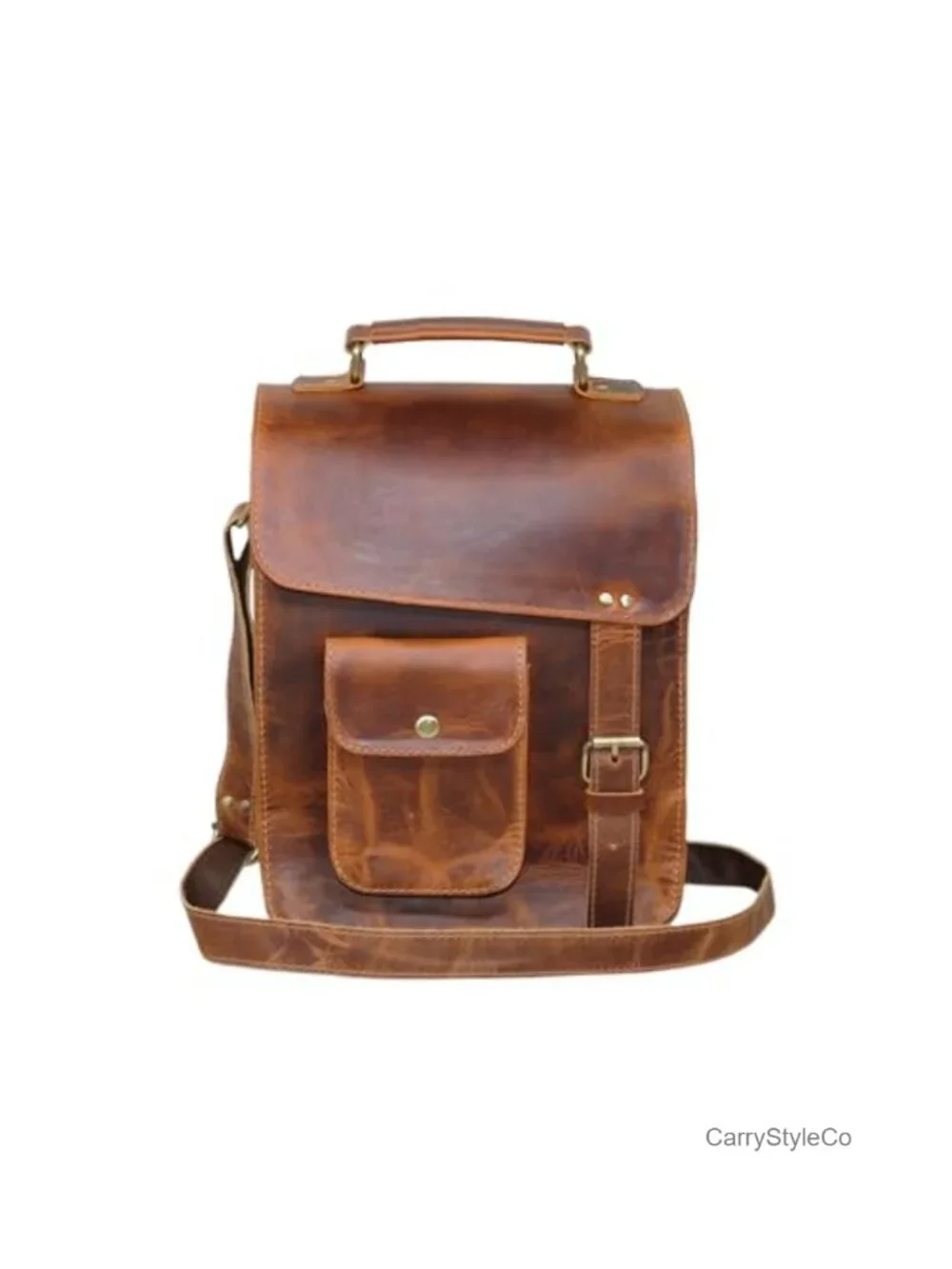 Vintage Leather Messenger Bag Briefcase Laptop Case Office Gift for Men